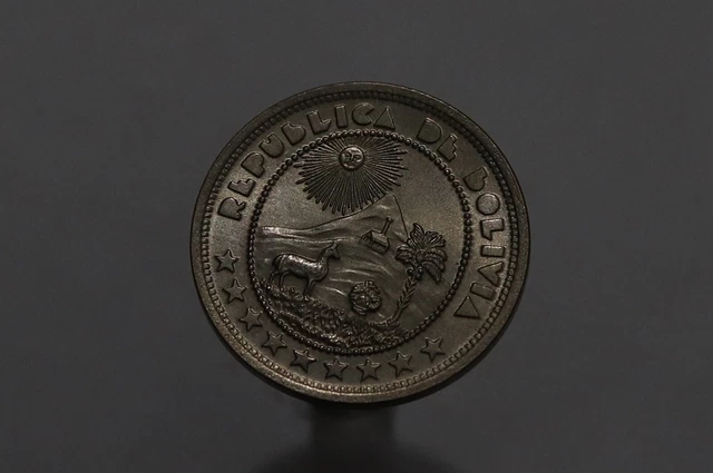 🧭 🇧🇴 Bolivia 10 CENTAVOS 1937 HIGH GRADE B58 #Z8039