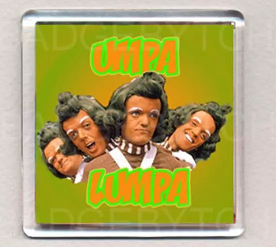 UMPA LUMPA square fridge magnet - WONKA COOL !