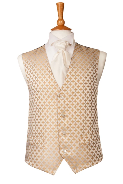 Tudor Oro Gilet Avorio Matrimonio Abito Ballo Abito (D1)