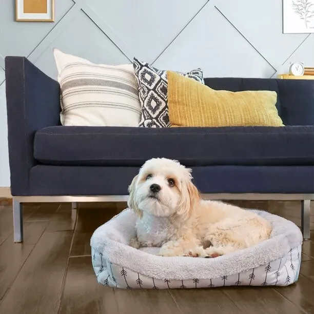 Vibrant Life Small Comfortable orthopedic rectangular Hug Style Dog and Cat Bed