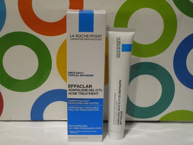 LA ROCHE POSAY ~ Effaclar Adapalene Gel 0.1 % Acne Treatment ~ 1.6 Oz