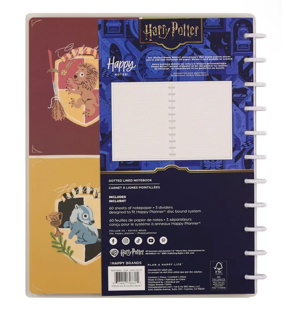 NEW! HAPPY PLANNER Harry Potter Teacher DOTTED LINED BIG NOTEBOOK - 60 ...