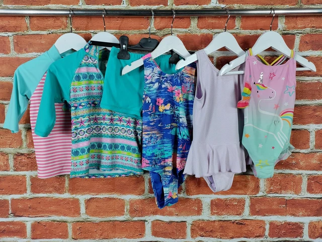 GIRLS BUNDLE AGE 3-4 YEARS NEXT F&F MONSOON etc BEACH HOLIDAY SWIM SUITS 104CM