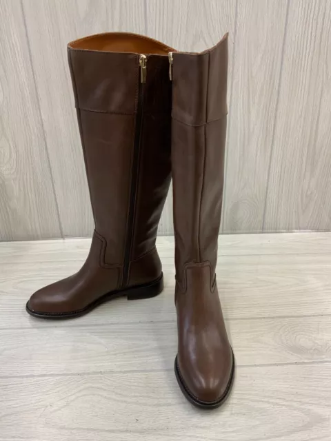 Franco Sarto Hudson Knee High Boot, Women's Size 7M, Brown Leather NEW MSRP $209
