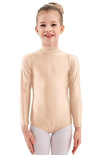 Speerise Toddler Girls Long Sleeve Ballet Dance Leotard for Kids, Flesh, Size