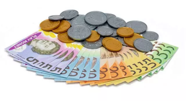 Australian Play Money Set Fake Australian Coins and Notes Kids Playset