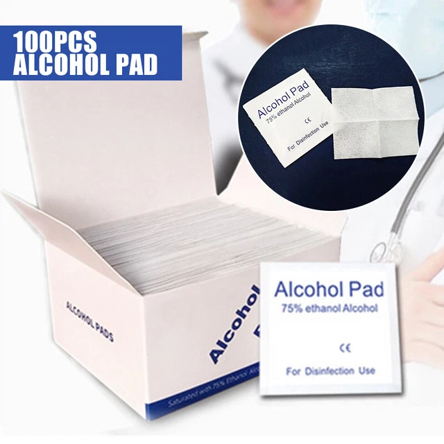 Toallitas desechables 75% de alcohol envueltas individualmente toallitas de limpieza almohadillas húmedas A