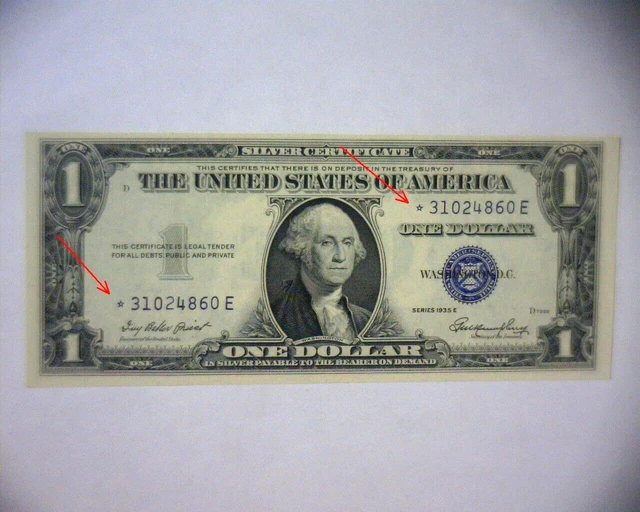 1935 E One Dollar $1 Silver Certificate Blue Seal 🌟Extremely Rare🌟Star Note🌟
