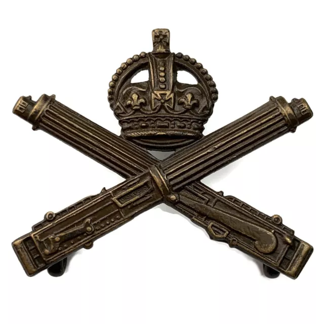 Original WW1 Machine Gun Corps BRONZE Officers MGC Collar Badge Officer's