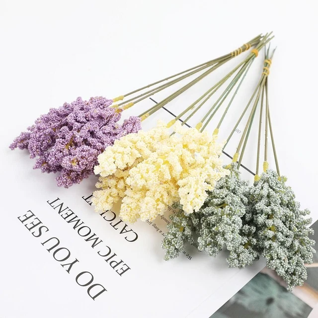 6 pcs/bundle Artificial Plants Wheat Bouquet Lifelike Fake Flower  Wedding
