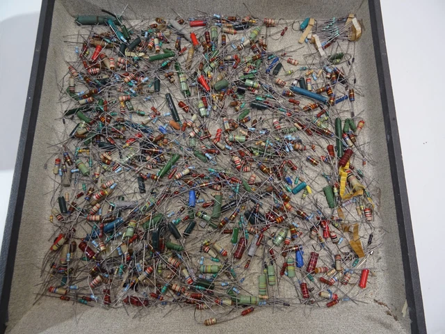VINTAGE RESISTORS 1Kg ASSORTED large job lot mixed bundle carbon film wirewound