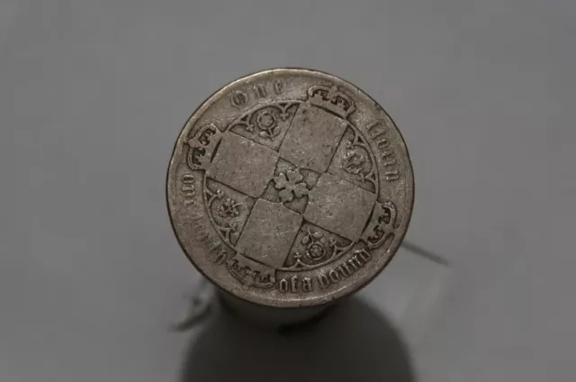 Uk Gb Florin 1870 Silver Die Nr.15 Gothic Victoria B51 #K2127