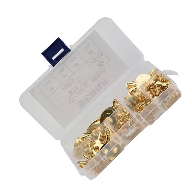 150pcs/set Connector Brass Ring Cable Copper Replacement Wire Terminals