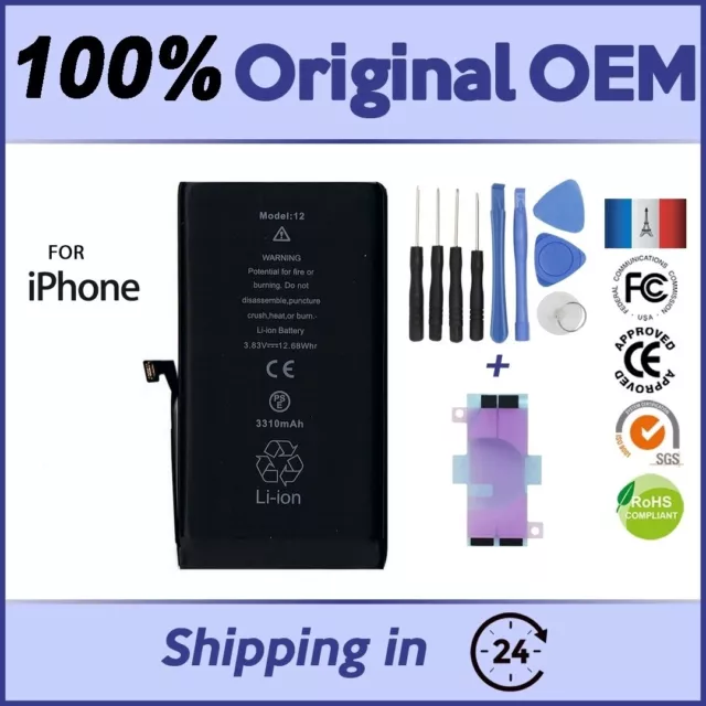 3310mAh IPHONE 12 BATTERY 100% BRAND NEW OEM SUPERIOR CAPACITY +/ TOOLS