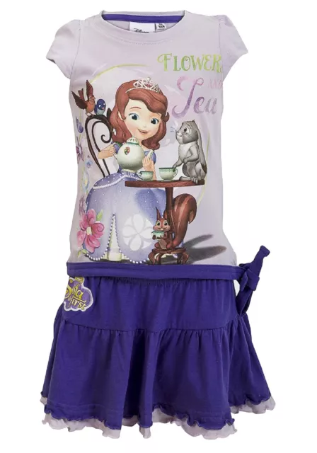 Ragazze Disney Minnie Mouse Principessa Sofia 2PC Estate Set Top E Gonna Age2-8