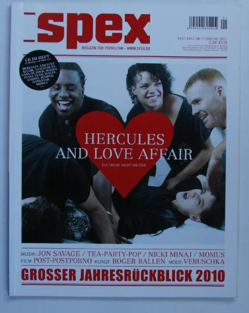 Spex No.330 Januar/Februar 2011 GER Magazine Hercules And Love Affair Anna Calvi