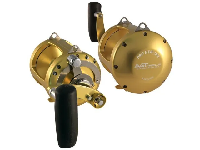 NEW AVET PRO EXW 50/2 Wide Fishing Reel 2 Speed- Gold- Free Mono Spooling  EUR 553,74 - PicClick FR