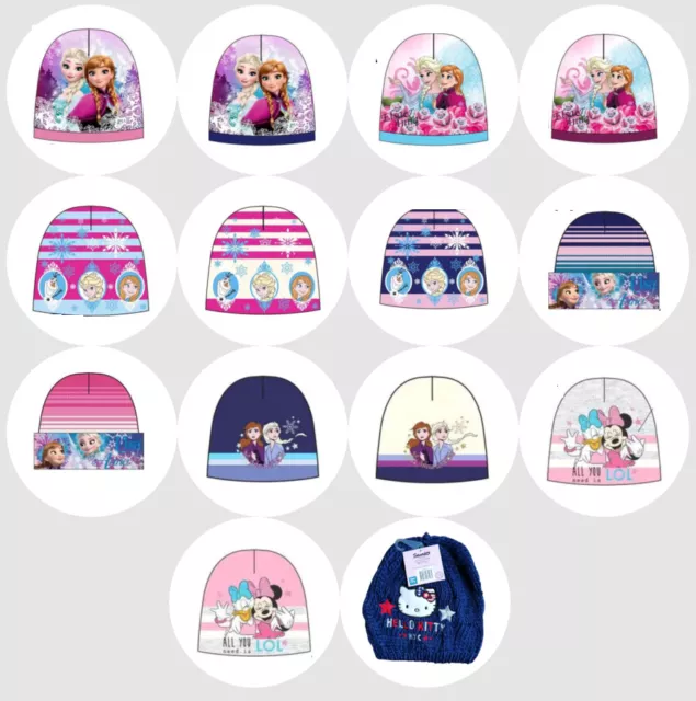 Ragazza Disney Frozen Minnie Hello Kitty Cappello Invernale Berretto Caldo