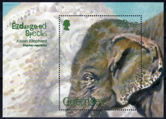 ZAYIX Guernsey 1075 MNH Endangered Species Wildlife Elephants 080323SM75M