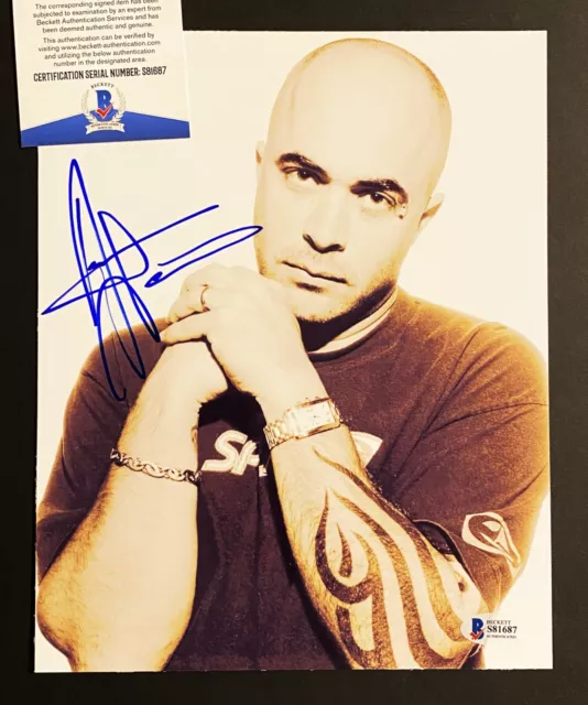 Aaron Lewis Signed Photo 8x10 With Beckett COA 76 Staind Autograph BAS