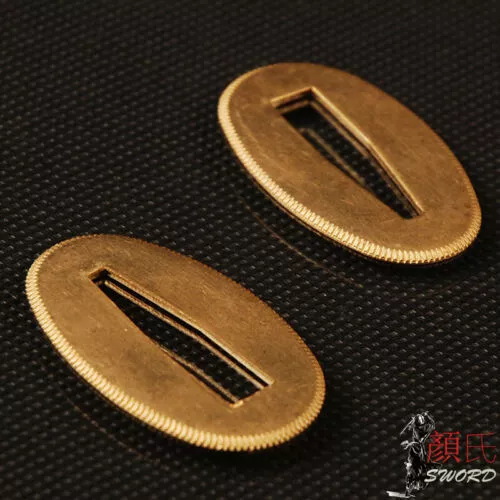 brass seppa spacer pad 2 pieces for samurai sword Japanese katana wakizashi