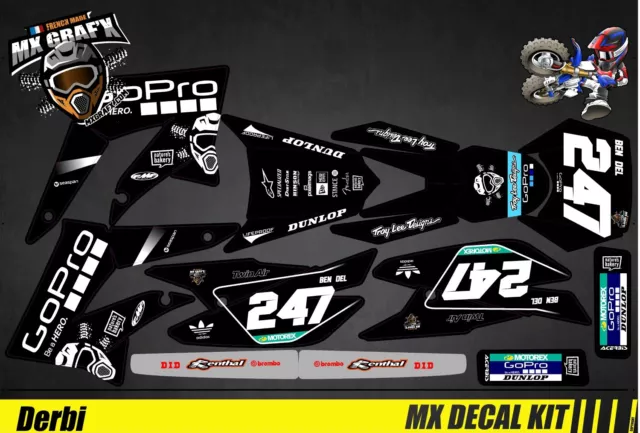 Kit Deco Motorbike for / MX Decal Kit For Derbi 50 - GOPRO