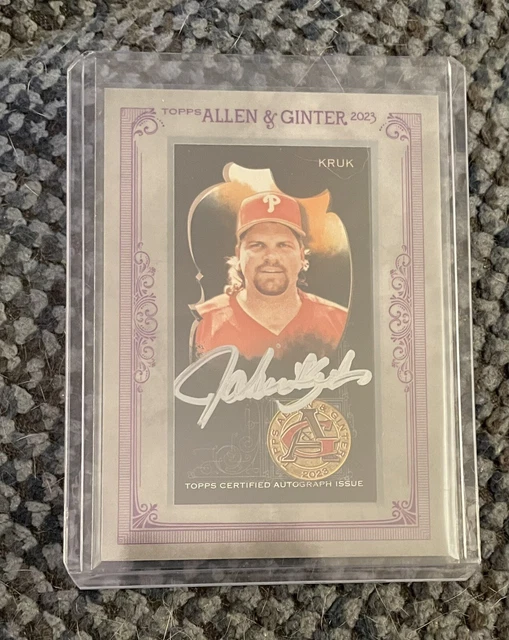 2023 TOPPS ALLEN & Ginter X John Kruk Silver Frame Mini Autograph /50