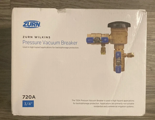 Zurn Wilkins 34-720A Pressure Vacuum Breaker 3/4-Inch Assembly New