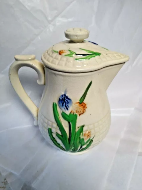 Antique Hand Painted Pitcher with lid Japan Mark