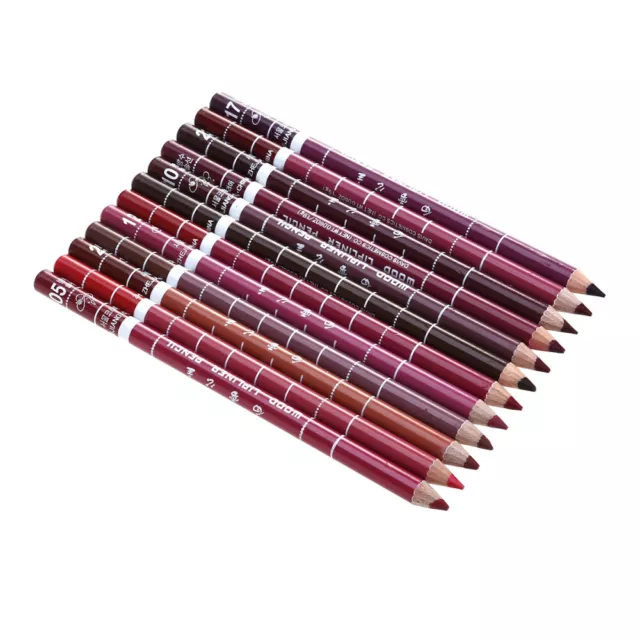 12 Pièces Facile Appliquer Lisse Lipliner Crayons Pour Filles Dames