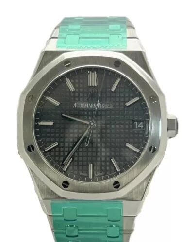 Audemars Piguet New AP Royal Oak Stainless Steel Grey Dial 41mm 15500ST