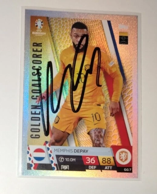 AUTOGRAMM MEMPHIS DEPAY Nederland Euro Ol Lyon Topps Card Hand
