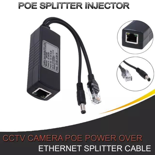 Power Over Ethernet Passive POE Injector Splitter Adapter Cable for CCTV Camera