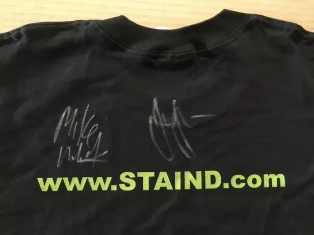 Aaron Lewis STAIND Rare 2001 AUTOGRAPHED SIGNED PROMO T SHIRT for Break CD NEW