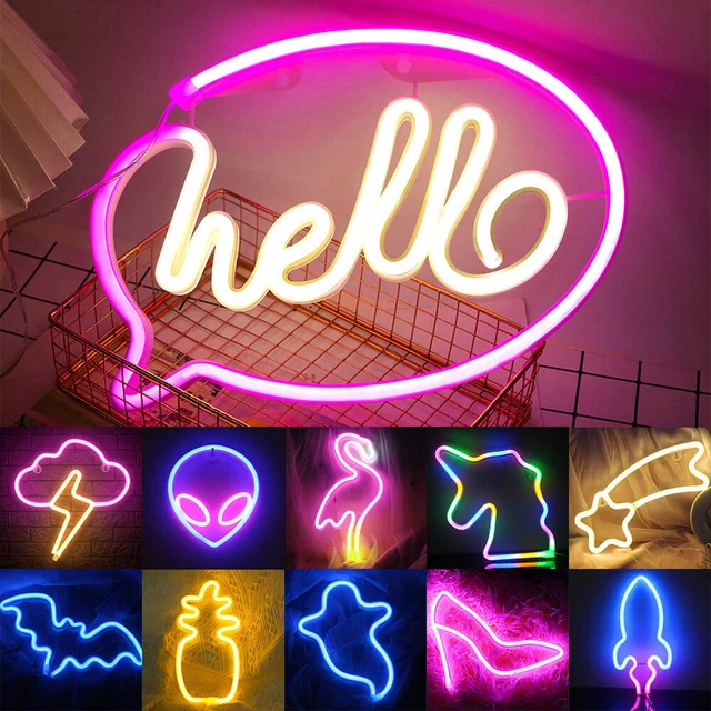 LED NEON SIGN Light Word Poster Background Night Light Wedding Birthday