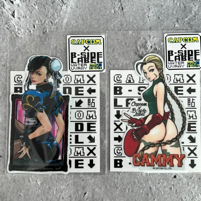 CAPCOM x B-Side Label Sticker STREET FIGHTER Chun-Li C and Cammy SET F/S