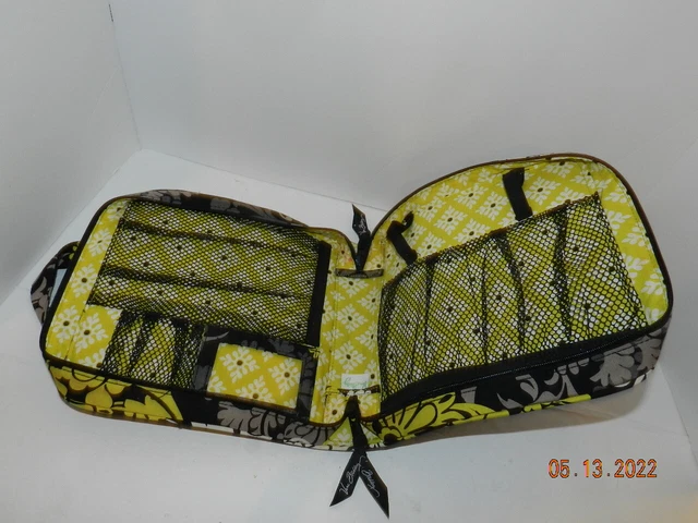 VERA BRADLEY Baroque Black Floral Hanging Organizer Toiletry Cosmetic Bag Travel 3