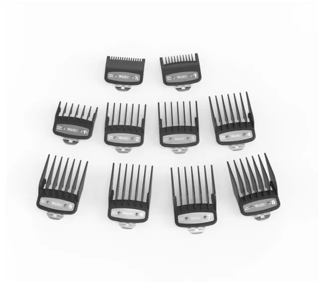 10 x Wahl Pro Premium Hair Clipper Comb Guards Metal Clip