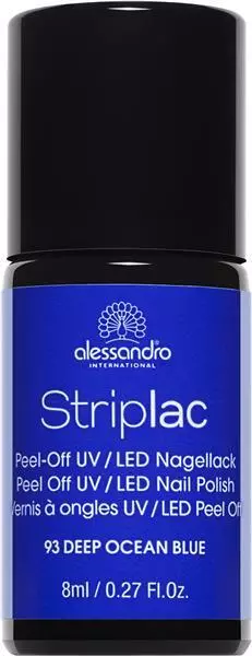 Alessandro Striplac UV/LED Vernis à Ongles Profond Ocean Bleu 8ml