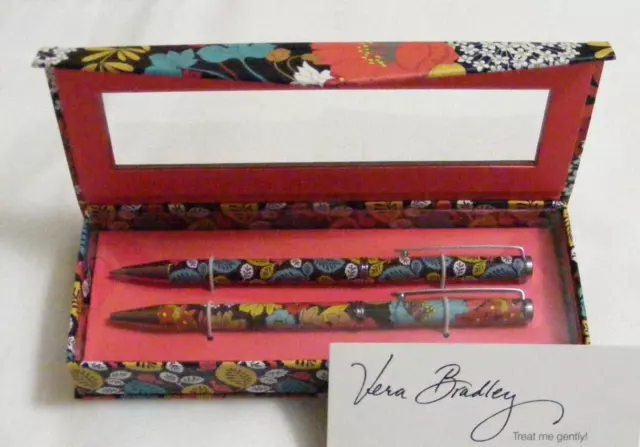 Vera Bradley HAPPY SNAILS PERFECT MATCH Pen & Pencil SET for PURSE Tote BAG  NWT