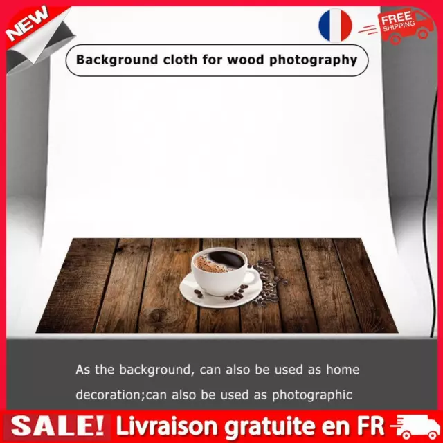 Retro Wood Plank Photography Backdrop Background Cloth Plate Photo Video Decors