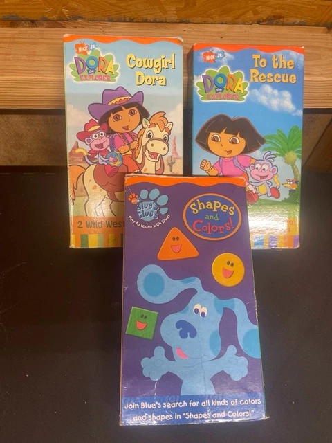 BLUE'S CLUES SHAPES And Colors &Dora the Explorer Cowgirl,To the Rescue ...