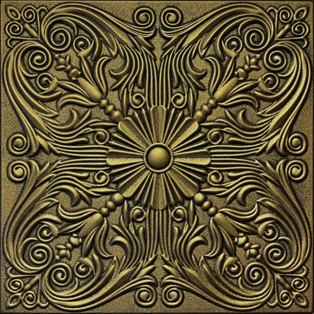 Decorative Texture Ceiling Tiles Glue - UP Victorian R39 Antique Brass On SALE