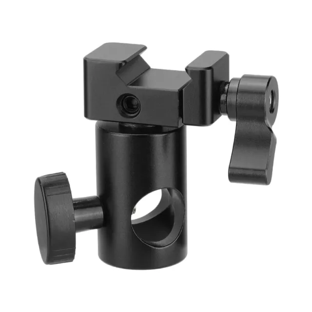 CAMVATE Aluminum 16mm Light Stand Head Adapter &Standard NATO Rail Clamp For Rod