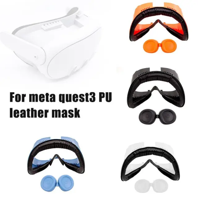 VR Headset Leder Gesicht Augenmaske Abdeckung Halterungen für Meta Quest3 Ersatz