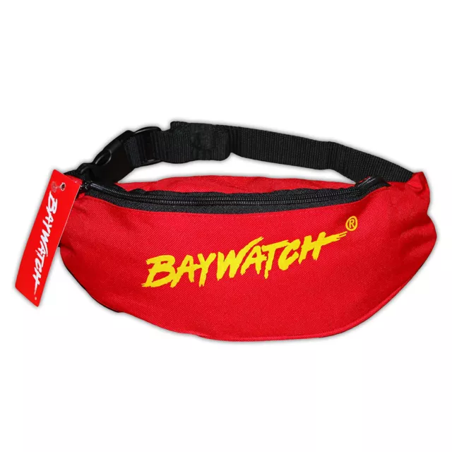 Licensed Baywatch ® Red/Yellow Belt Bag Fancy Dress Bum Waist Money Pouch