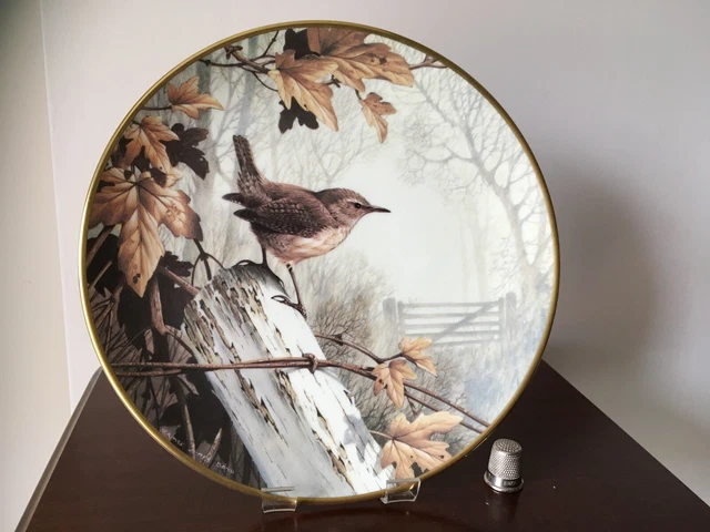 Wren Rspb WEDGWOOD CHINA DISPLAY Plate Wren RSPB Centenary Signed Made in England ...