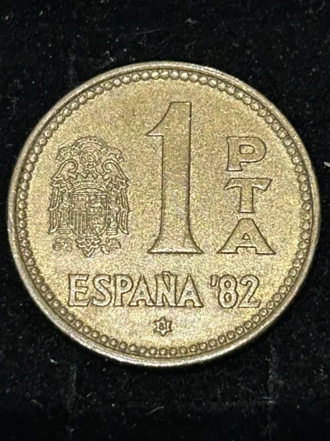 Moneda de 1 peseta 1980_ MUNDIAL 82_ESTRELLA_ 81 Rey Juan Carlos I España