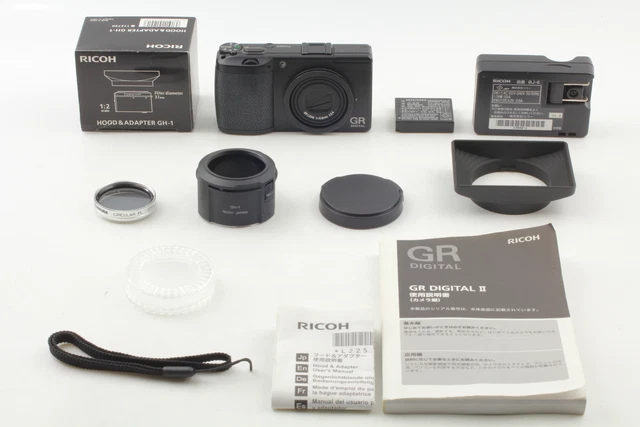 [N MINT/ GH-1 Hood] RICOH GR DIGITAL II 2 10.1MP Digital Camera From JAPAN 2