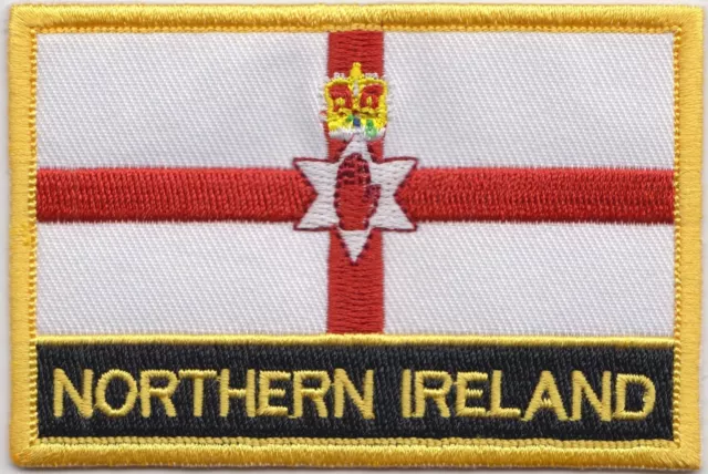 FLAG PATCH PATCHES NORTHERN IRELAND ULSTER IRON ON COUNTRY EMBROIDERED SMALL - Foto 8